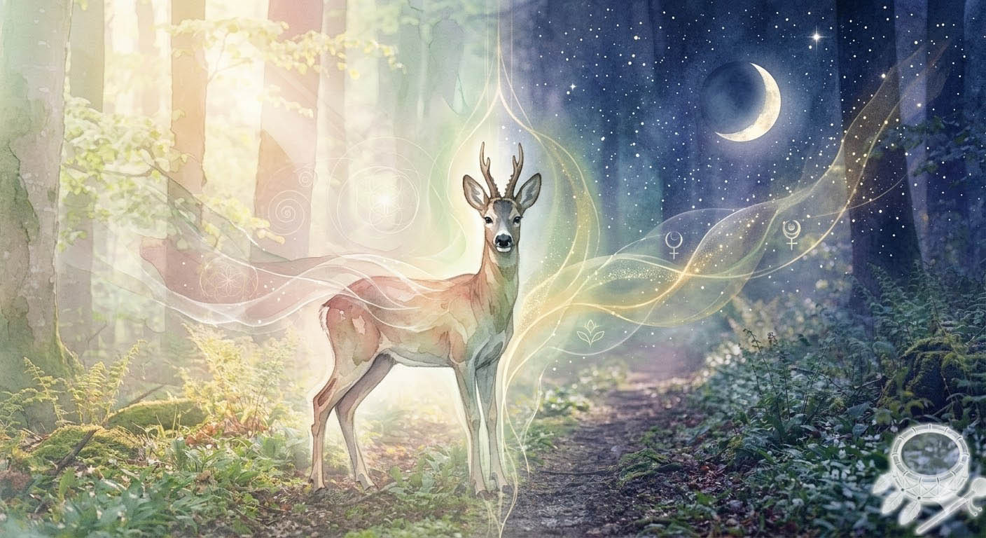 chevreuil symbolique spirituelle grâce douceur intuition forêt