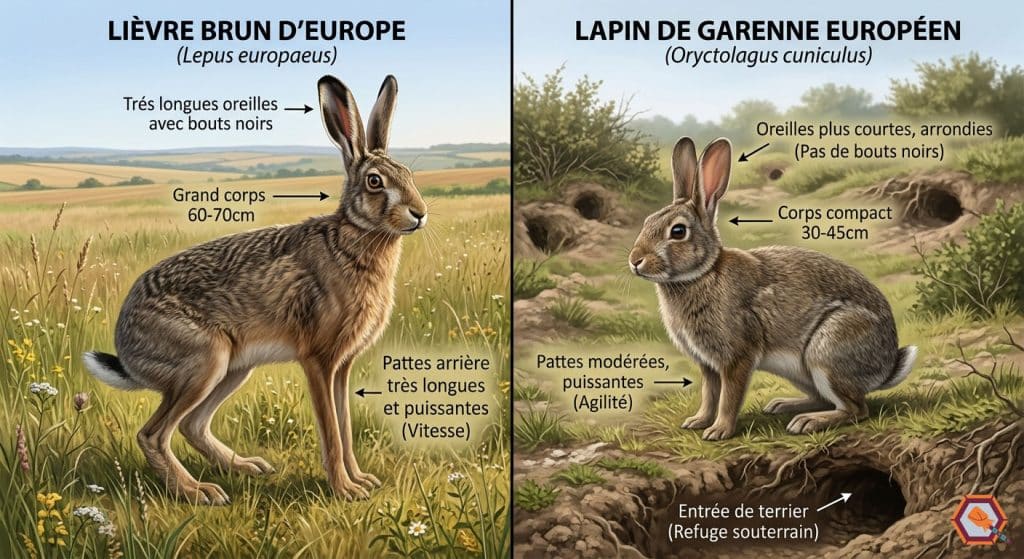 Lièvre ou lapin ne plus confondre ces deux animaux